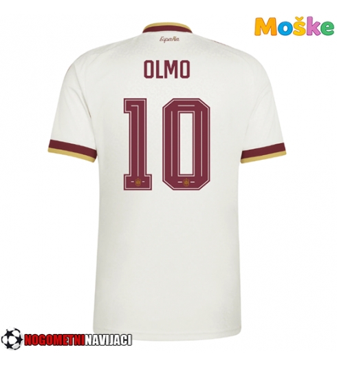 Moške Nogometnih dresov Španija Dani Olmo #10 Gostujoči SP 2026 Kratki rokavi Moške Nogometnih dresov Španija Dani Olmo #10 Gostujoči SP 2026 Kratki rokavi